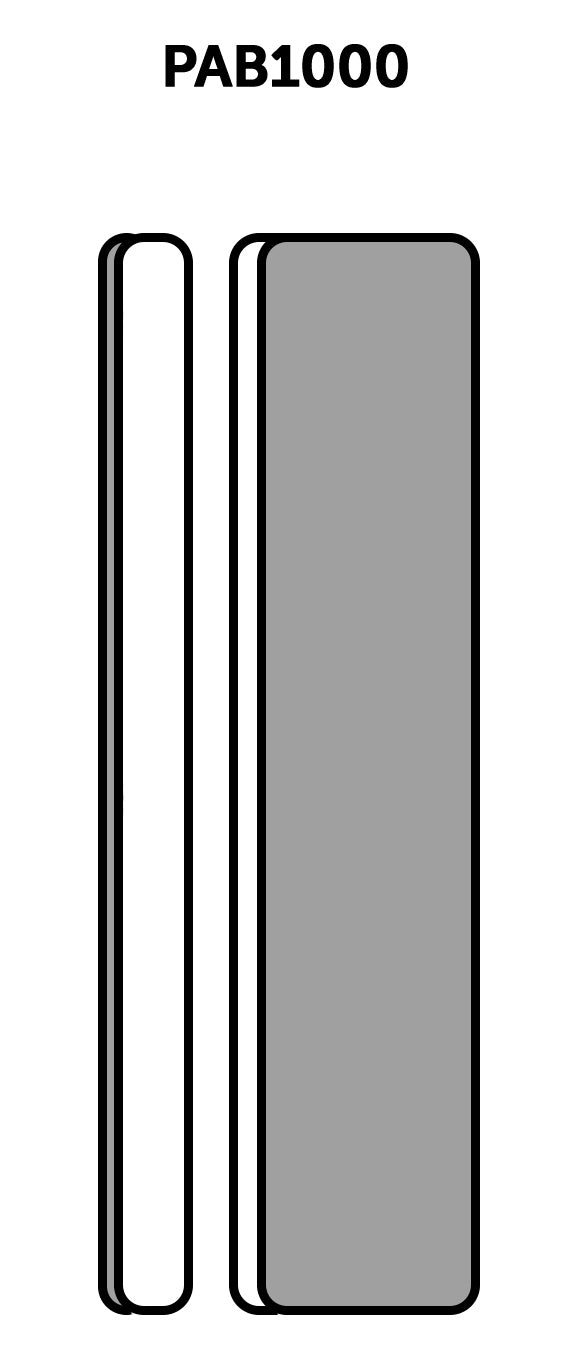 Shesto PAB1000 Dual Grit Flexi Slim-Line Sanders x3 (90x19x6mm)