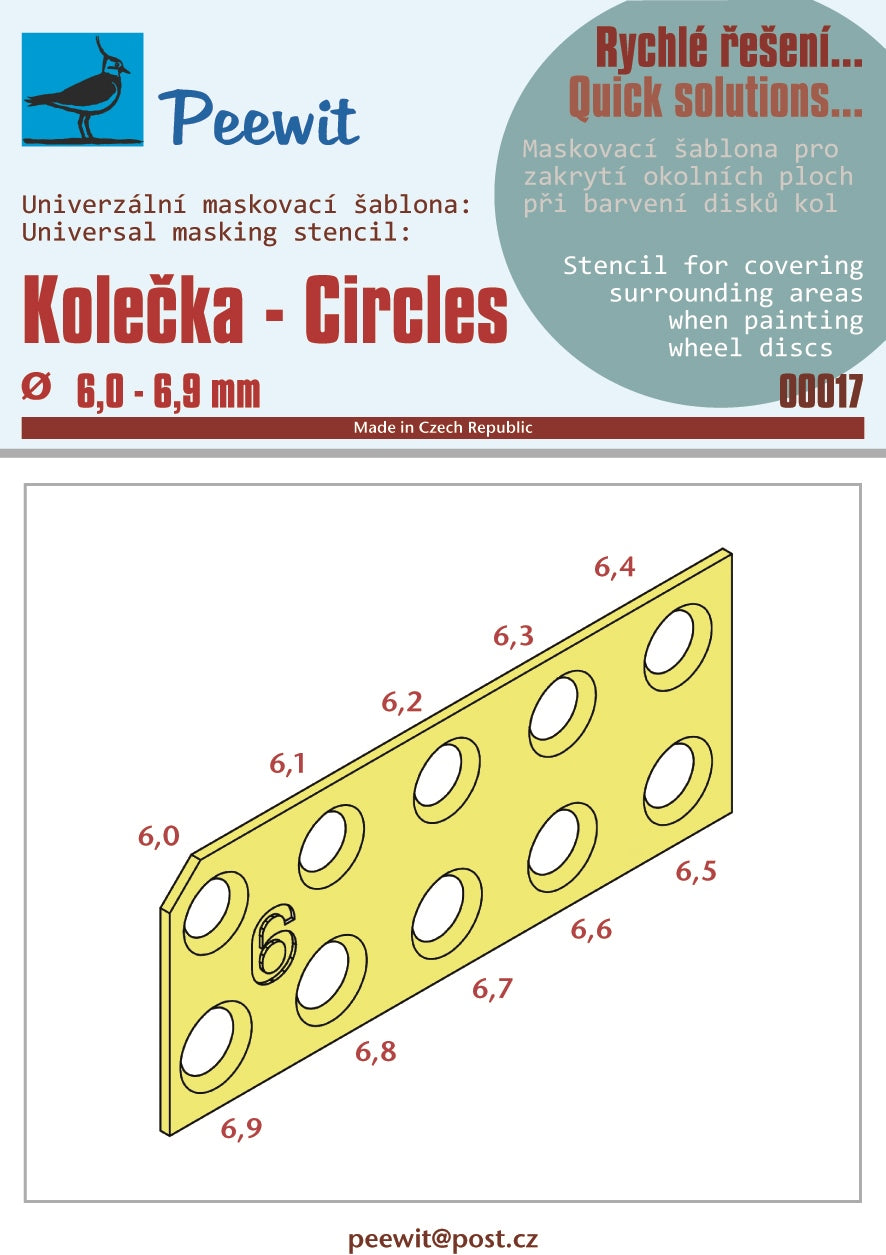 Peewit 00017 1:72 Circles 6 – 6,9 mm