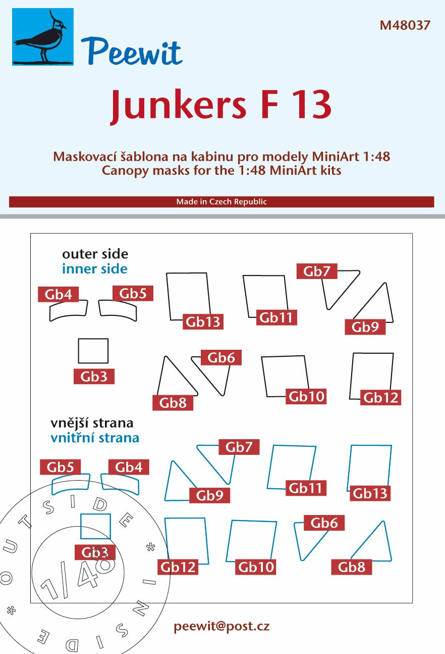 Peewit 48037 1:48 Junkers F.13