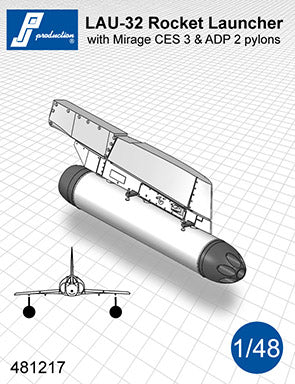 PJ Productions PJ481217 1:48 LAU-32 Rockets Launcher with Pylon