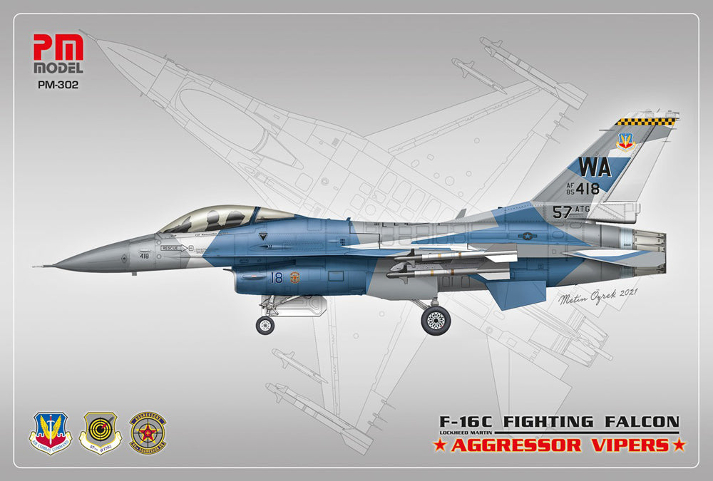 PM Model 302 1:72 Lockheed-Martin F-16C Fighting Falcon 'Aggressor Vipers