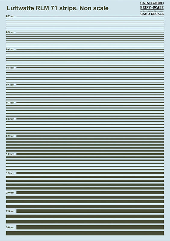 Print Scale 043 - Luftwaffe RLM 71 Stripes