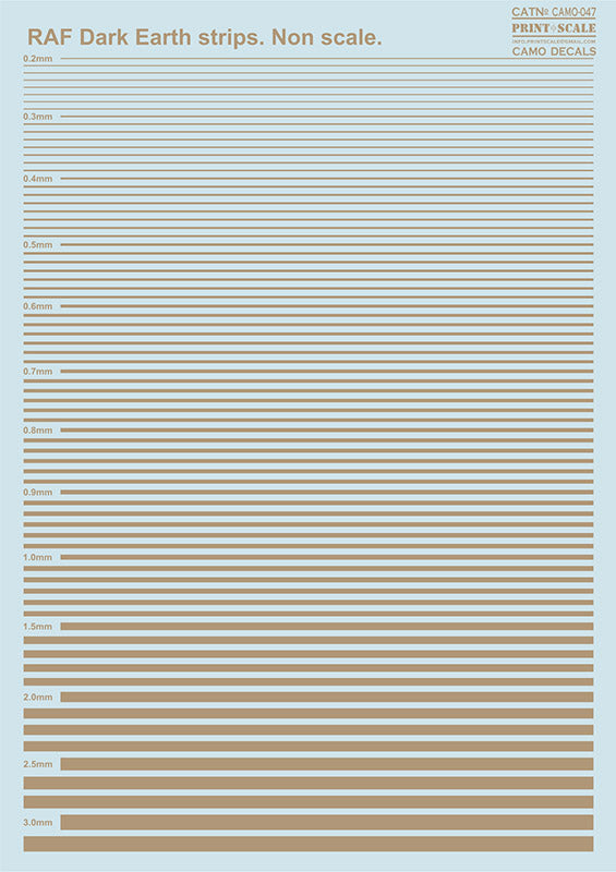 Print Scale 047 - RAF Dark Earth Stripes