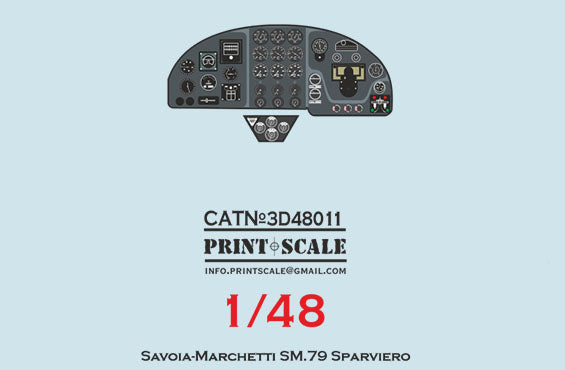 Print Scale 3D48-11 1:48 Instrument panel Savoia-Marchetti SM.79