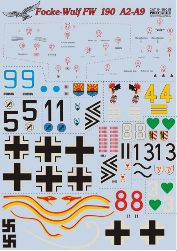 Print Scale 48015 1:48 Focke-Wulf Fw-190ÃÂÂÂÂÂ-2/ÃÂÂÂÂÂ-9