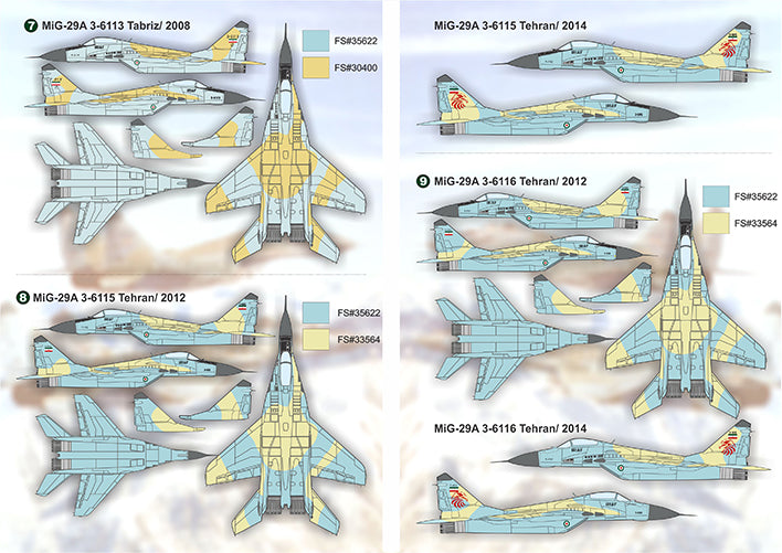 Print Scale 48129 1:48 Mikoyan MIG-29A/MiG-29UB Iranian