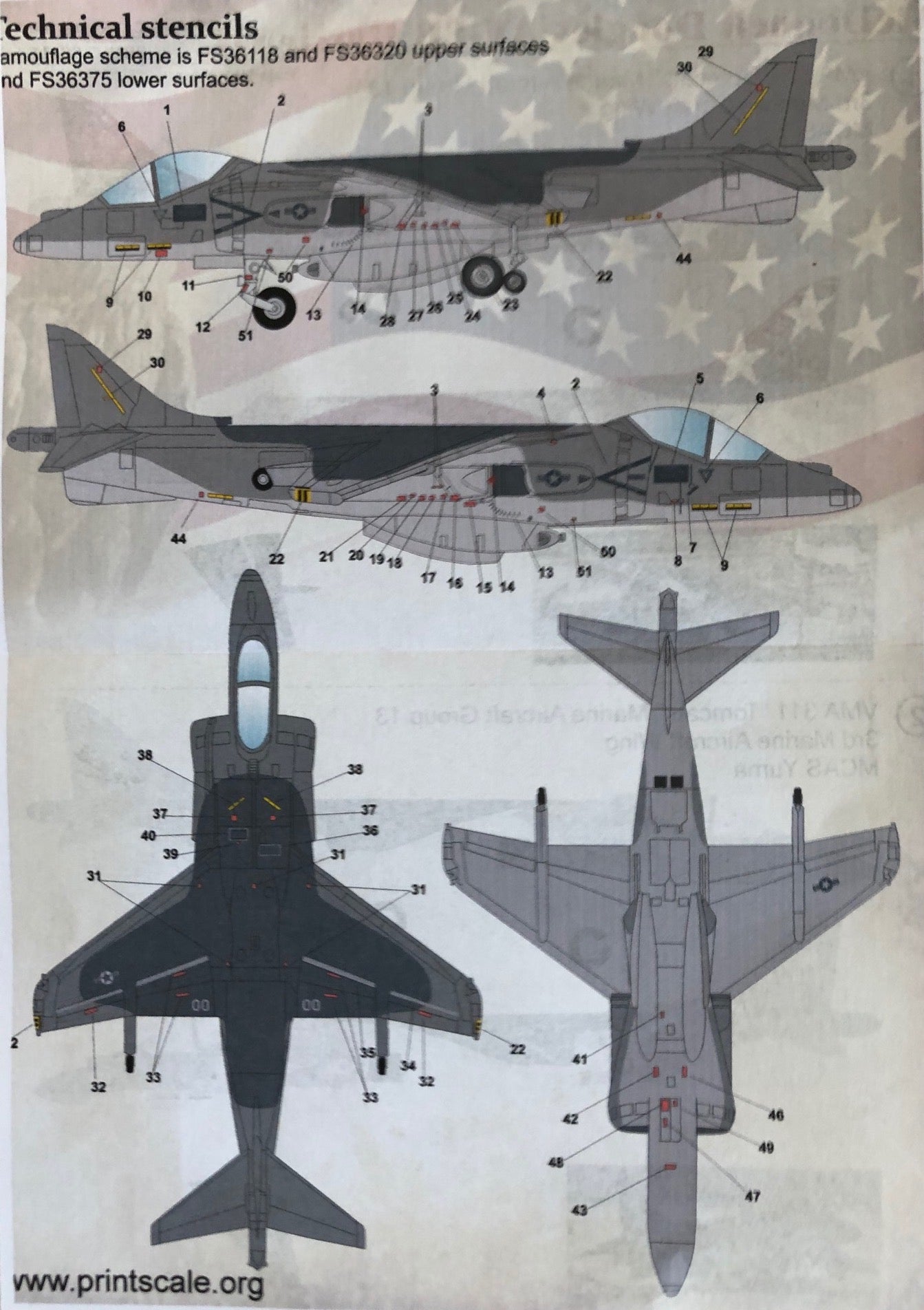 Print Scale 48154 1:48 McDonnell-Douglas AV-8B Harrier II Part 2