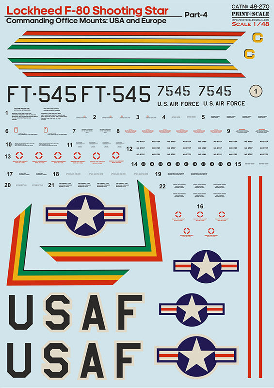Print Scale 48-270 1:48 Lockheed F-80 Shooting Star Part 4