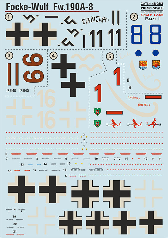 Print Scale 48283 1:48 Focke-Wulf Fw-190A-8 Part-1