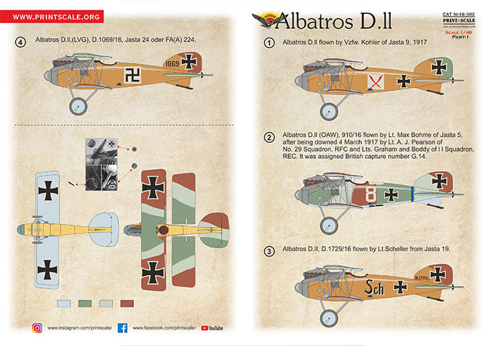 Print Scale 48302 1:48 Albatros II. Part 1