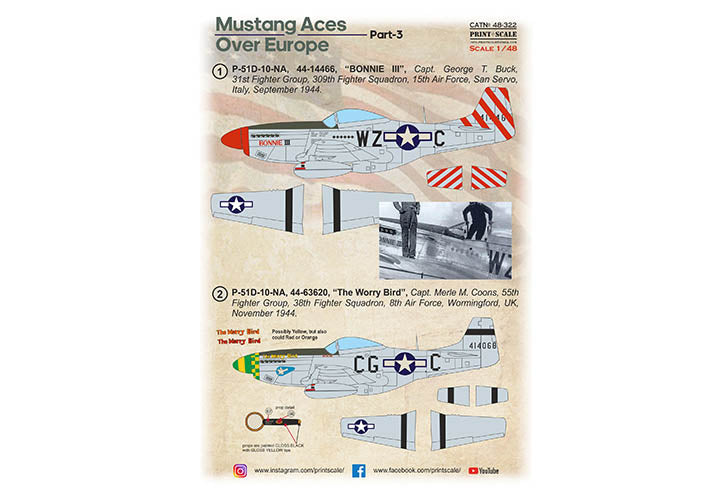 Print Scale 48322 1:48 North-American P-51 Mustang Aces over Europe. Part 3