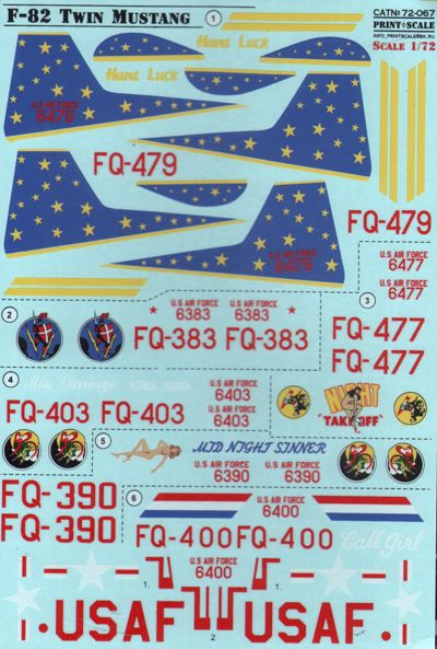 Print Scale 72067 1:72 North-American F-82 Twin Mustang