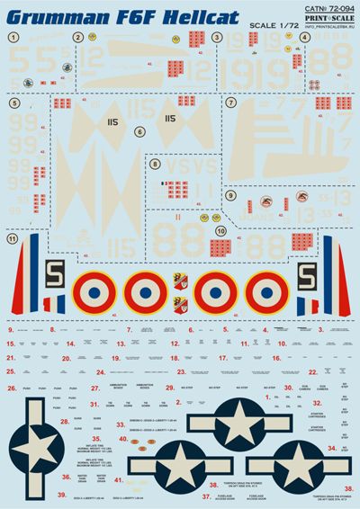 Print Scale 72094 1:72 Grumman F6F Hellcat
