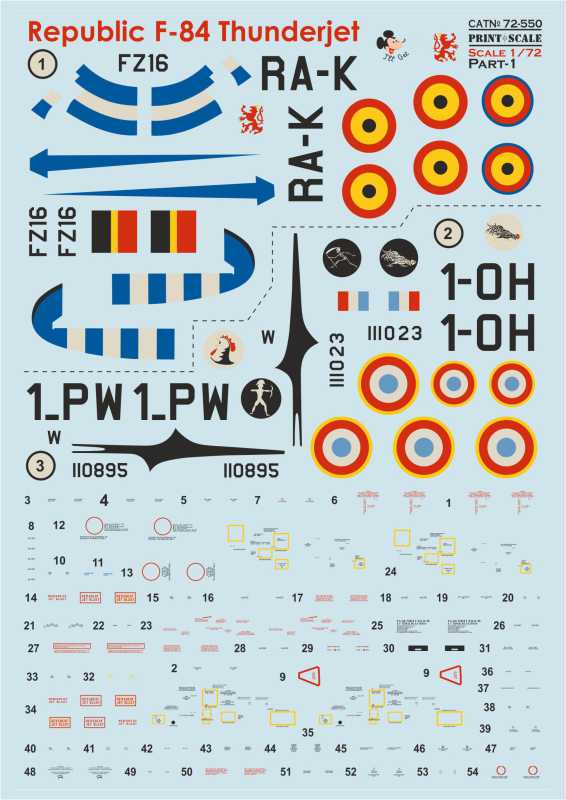 Print Scale 72550 1:72 Republic F-84 Thunderjet, Part 1