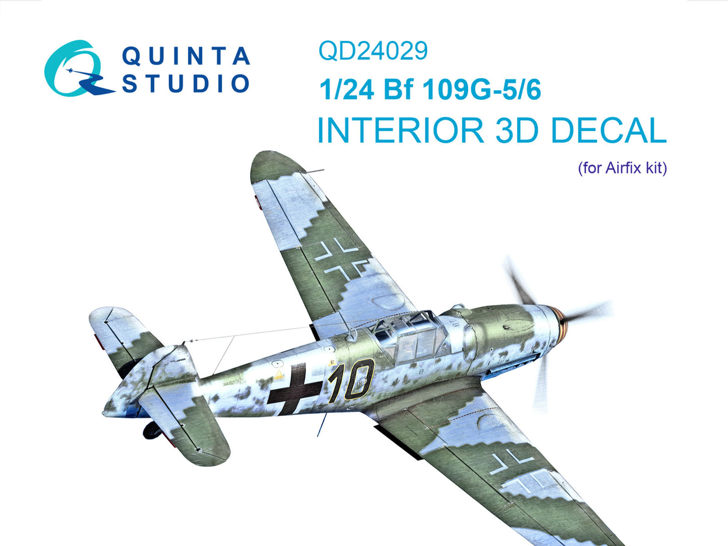 Quinta Studio QD24029 1:24 Messerschmitt Bf-109G-5/G-6 3D-Printed & coloured Interior