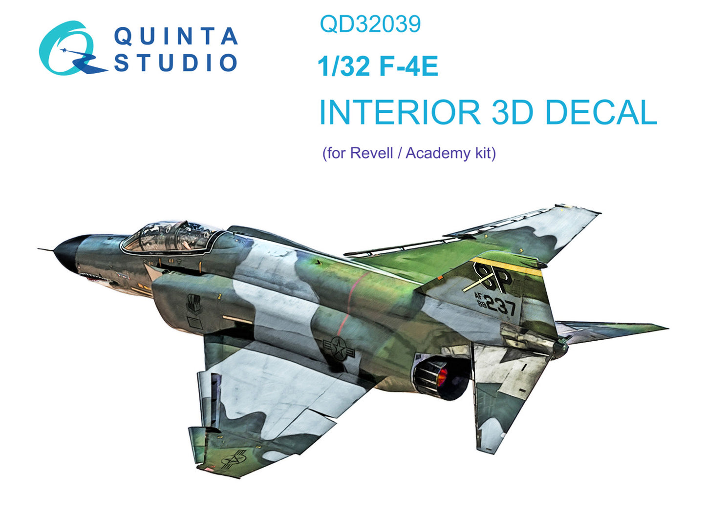 Quinta Studio QD32039 1:32 F-4J Phantom F-4E 3D-Printed coloured Interior