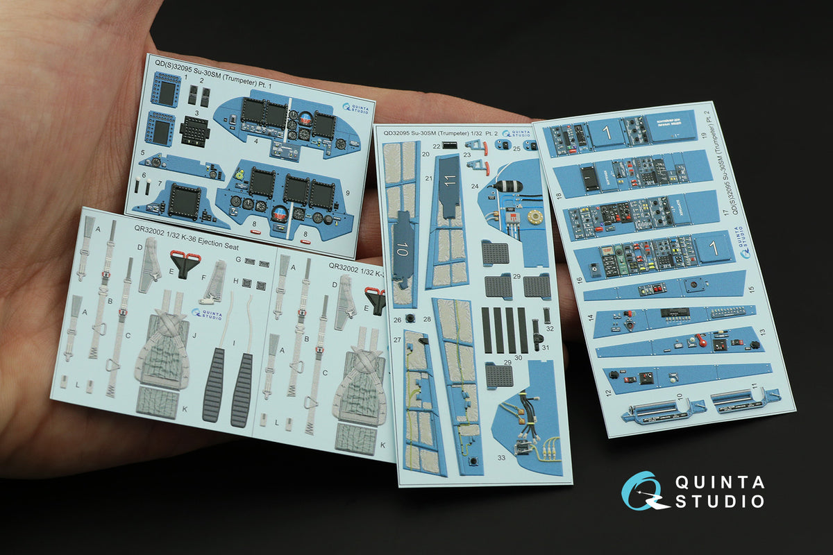 Quinta Studio QD32095 1:32 Sukhoi Su-30SM (3D-Printed) & coloured Interior