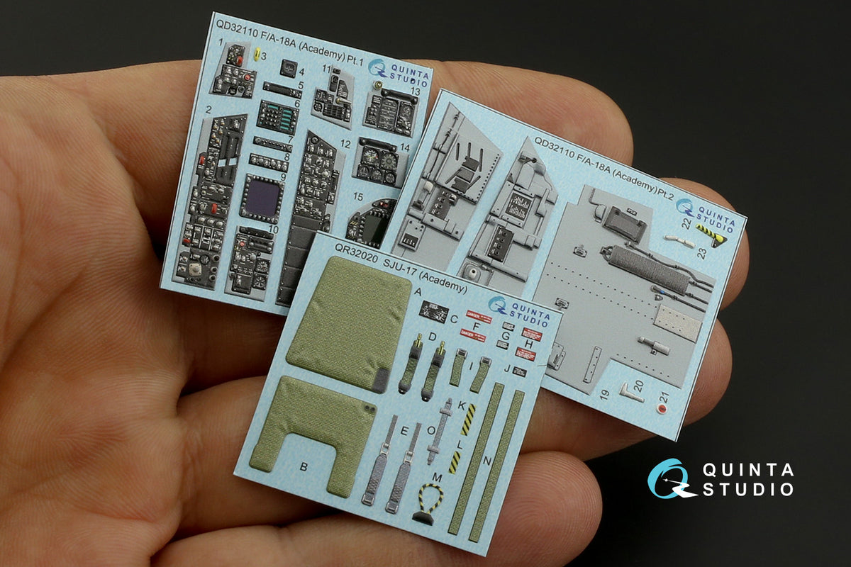 Quinta Studio QD32110 1:32 McDonnell-Douglas F/A-18A (3D-Printed) & coloured Interior