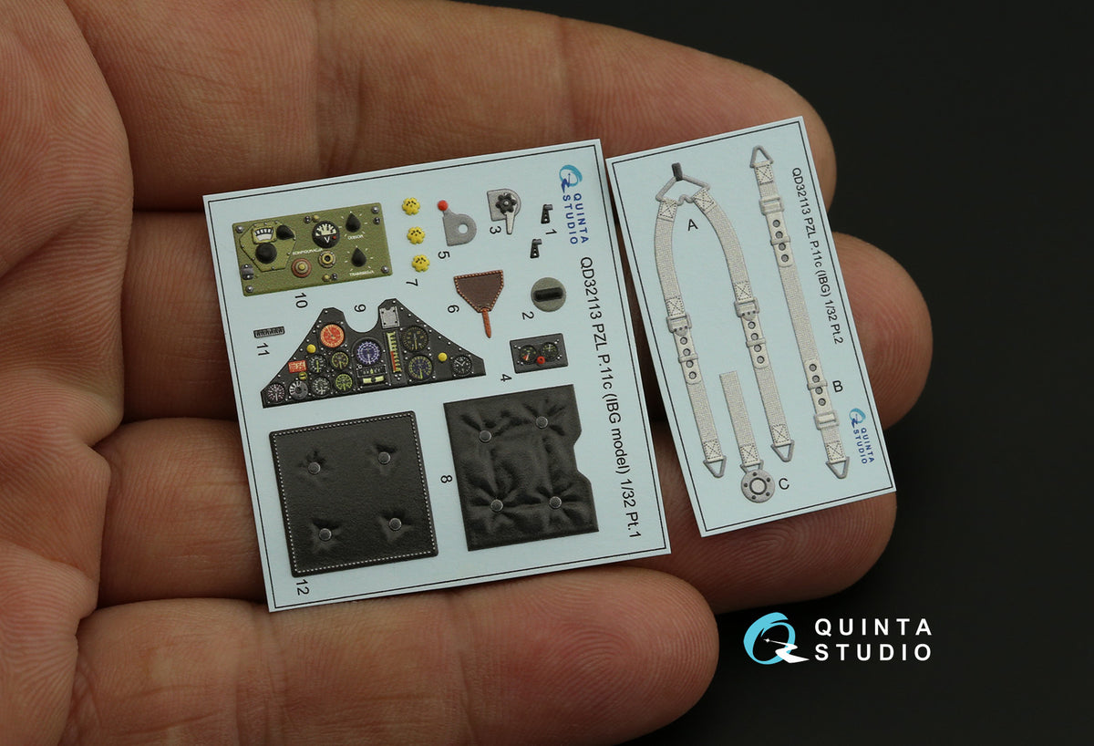 Quinta Studio QD32113 1:32 PZL P.11c (3D-Printed) & coloured Interior