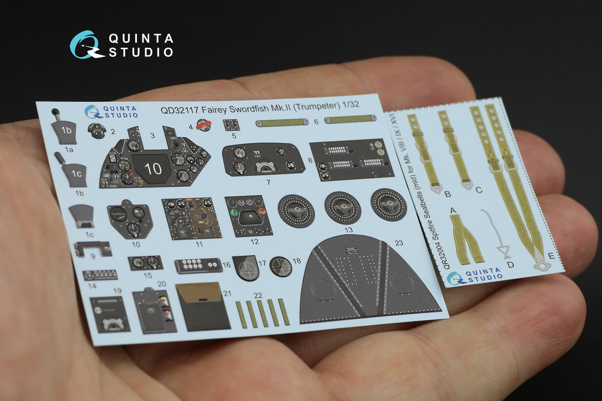 Quinta Studio QD32117 1:32 Fairey Swordfish Mk.II (3D-Printed) & coloured Interior