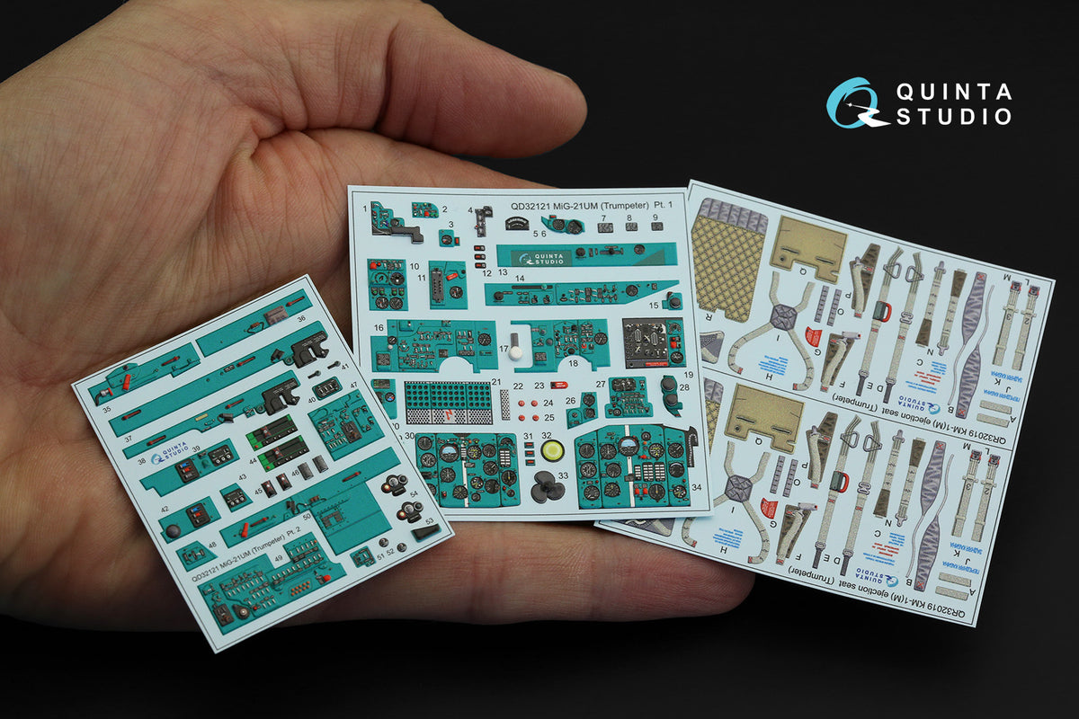Quinta Studio QD32121 1:32 Mikoyan MiG-21UM (3D-Printed) & coloured Interior