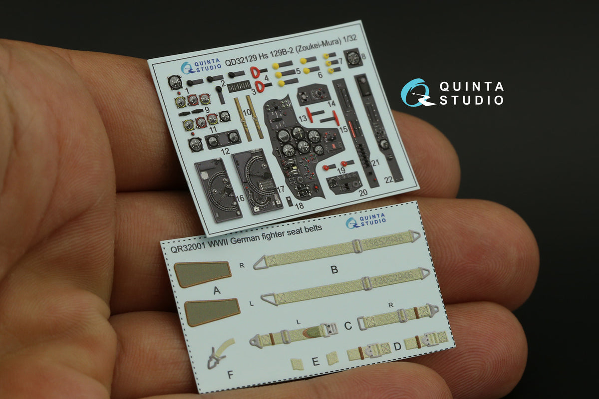Quinta Studio QD32129 1:32 Henschel Hs-129B-2 (3D-Printed) & coloured Interior