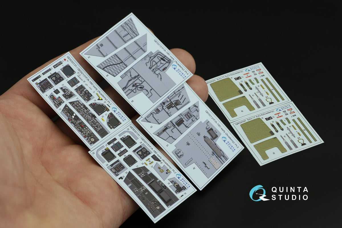 Quinta Studio QD32131 1:32 McDonnell-Douglas F/A-18D Early (3D-Printed) & coloured Interior