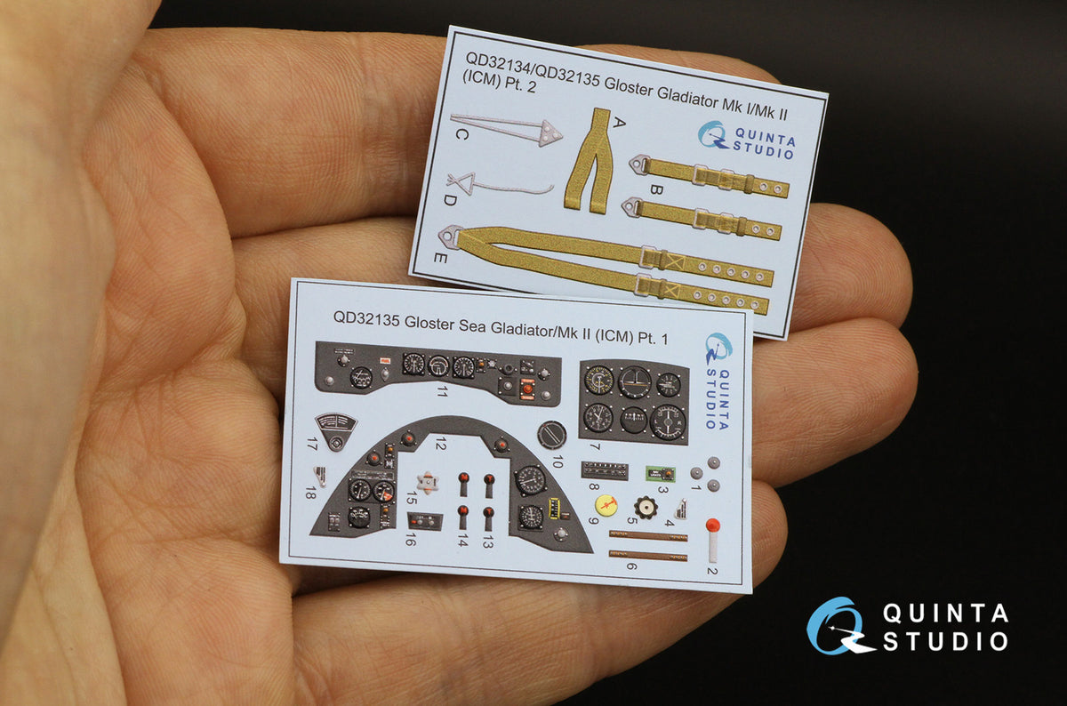 Quinta Studio QD32135 1:32 Gloster Gladiator Mk.II (3D-Printed) & coloured Interior