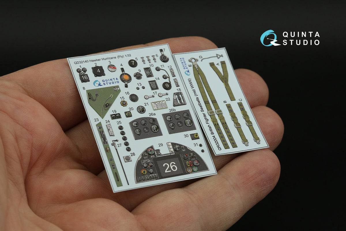 Quinta Studio QD32140 1:32 Hawker Hurricane Family (3D-Printed) & coloured Interior