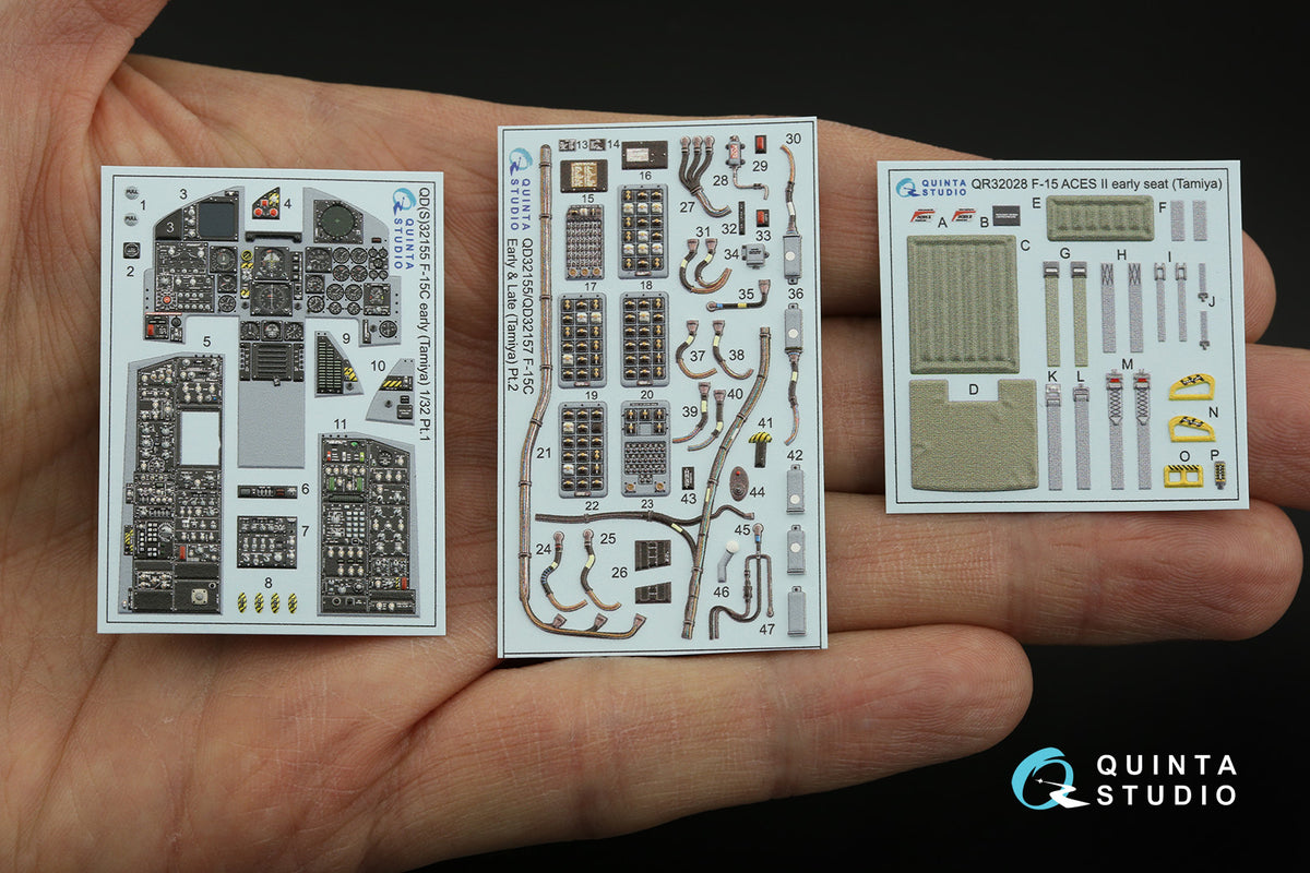 Quinta Studio QD32155 1:32 McDonnell F-15C Early/F-15A/F-15J early (3D-Printed) & coloured Interior