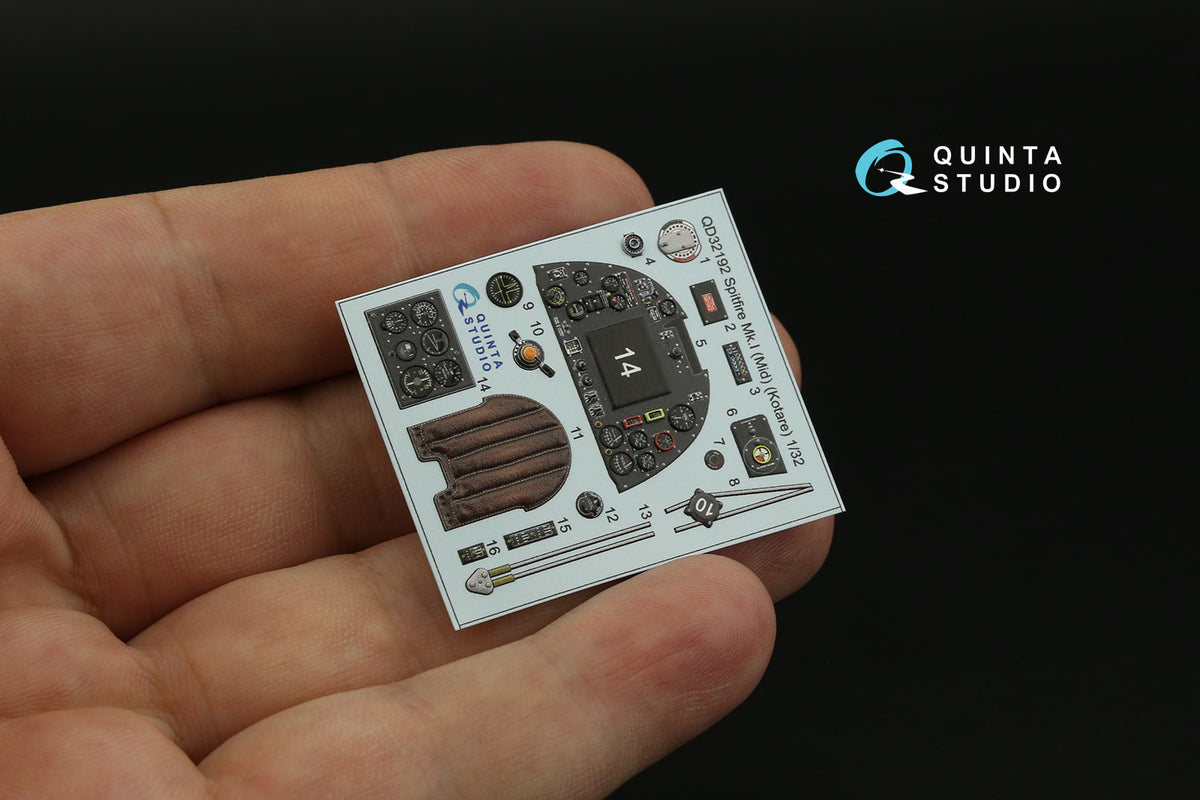 Quinta Studio QD32192 1:32 Supermarine Spitfire Mk.Ia (Mid) (3D-Printed) coloured Interior
