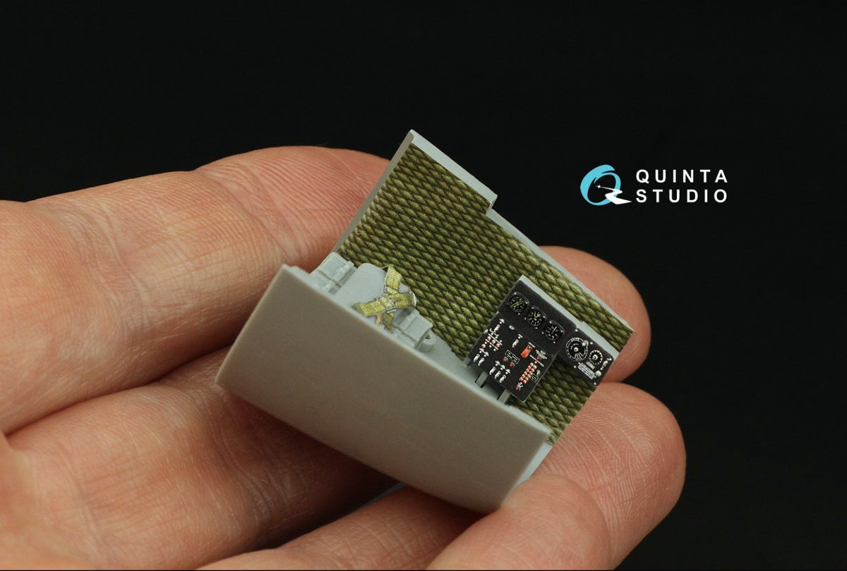 Quinta Studio QD32212 1:32 Quilting cover for US airplane cockpit. Cut to fit. (3D-Printed) & coloured Interior