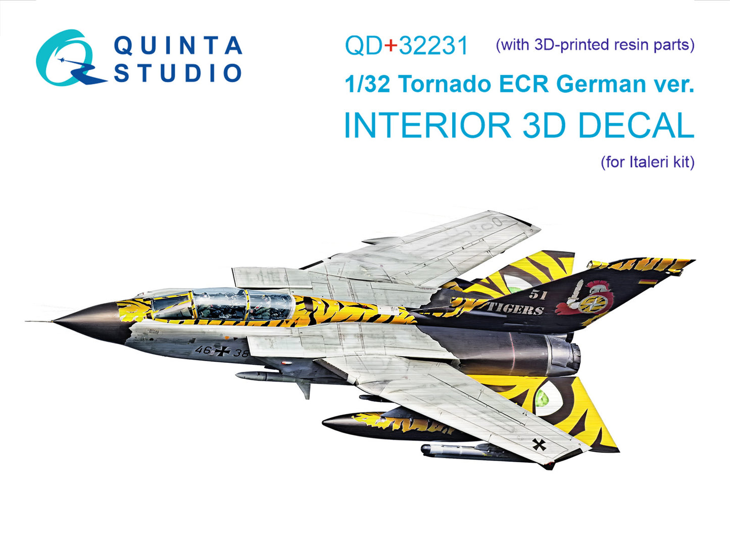 Quinta Studio QD+32231 1:32 Panavia Tornado ECR German 3D-Printed coloured Interior