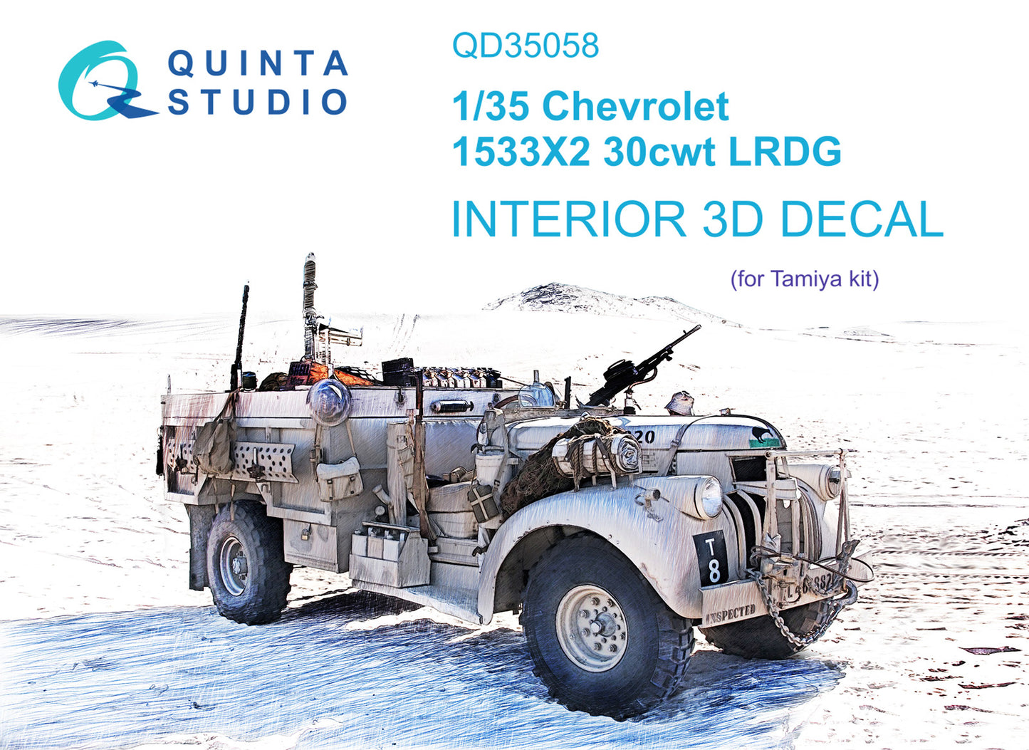 Quinta Studio QD35058 1:35 LRDG 30cwt Chevrolet (3D-Printed) & coloured Interior