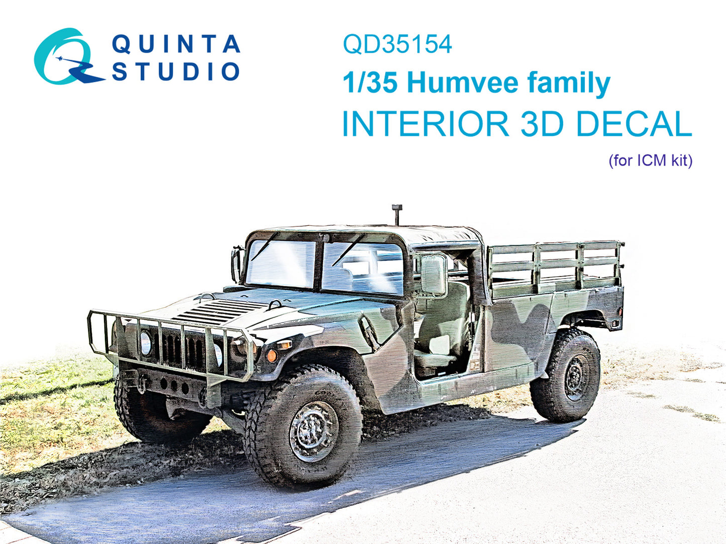 Quinta Studio QD35154 1:35 Humvee family 3D-Printed & coloured Interior on decal paper