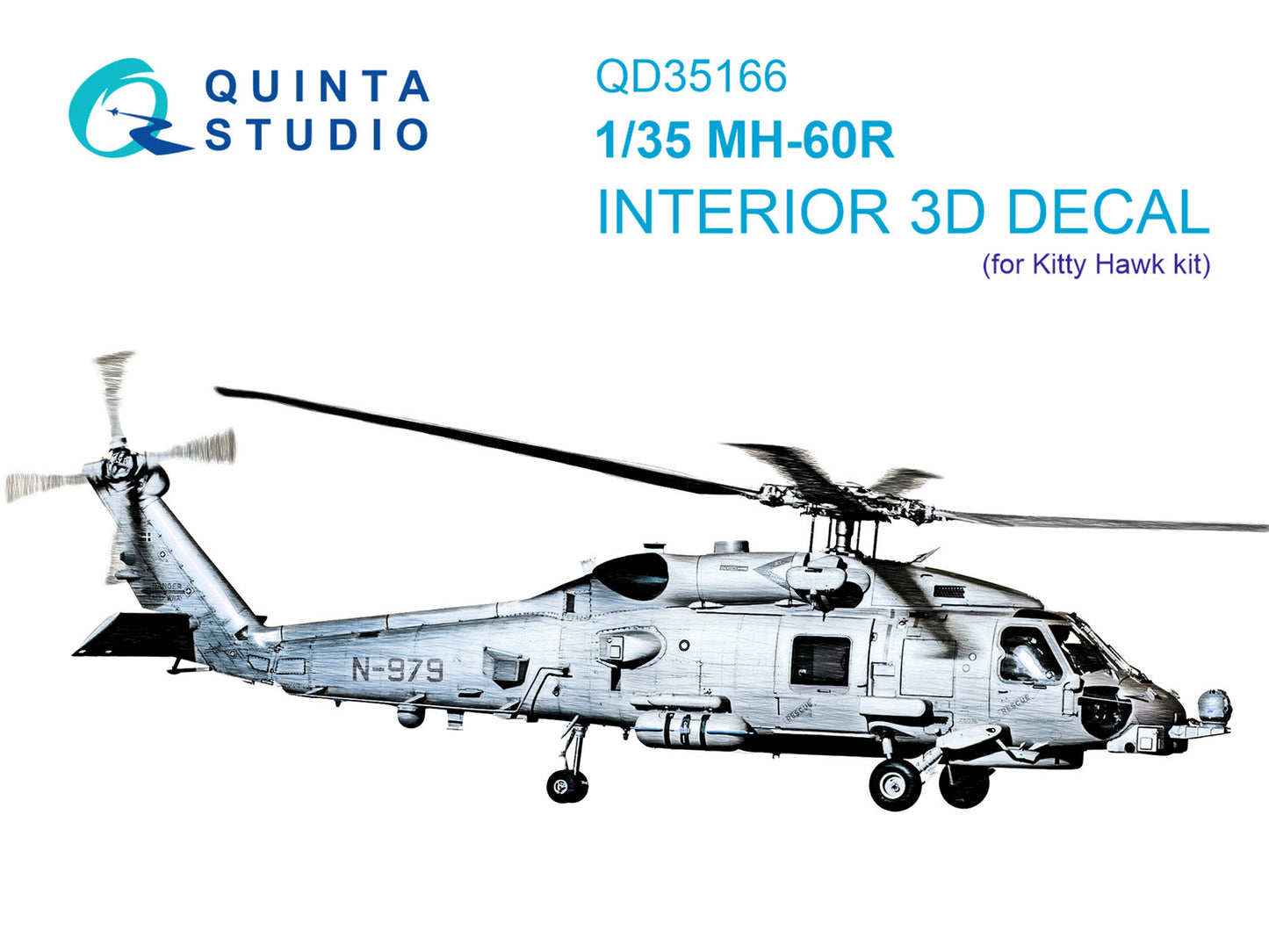 Quinta Studio QD35166 1:35 Sikorsky MH-60R Seahawk 3D-Printed & coloured Interior