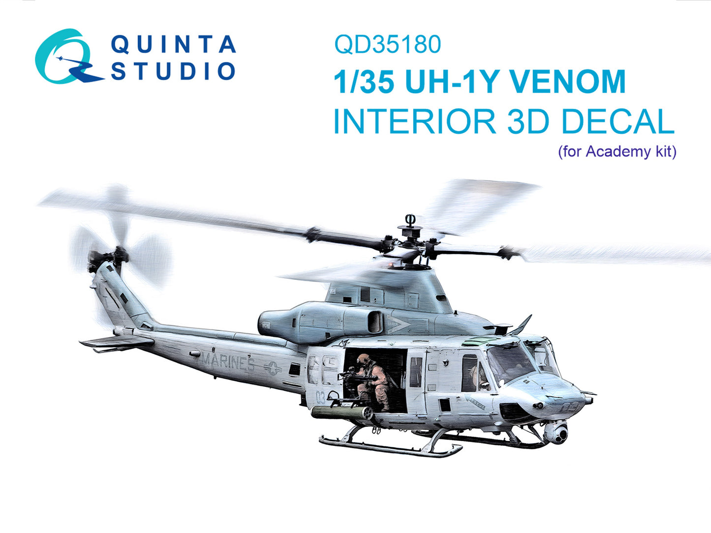 Quinta Studio QD35180 1:35 Bell UH-1Y 3D-Printed & coloured Interior