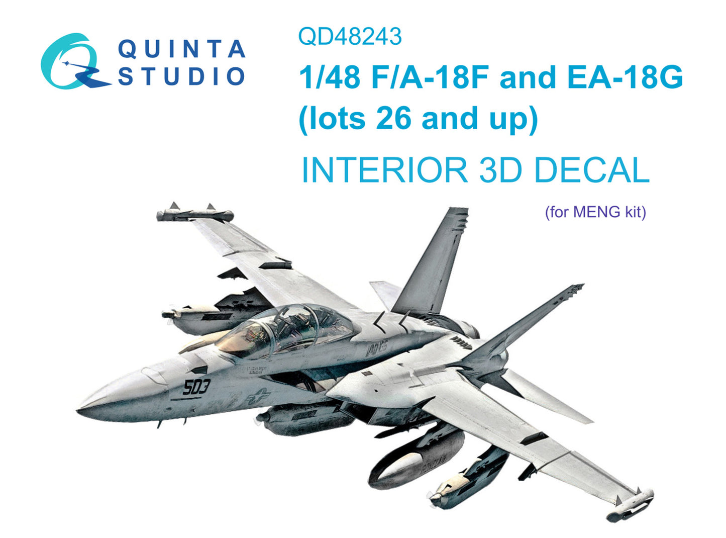 Quinta Studio QD48243 1:48 Boeing F/A-18F late / EA-18G (3D-Printed) & coloured Interior