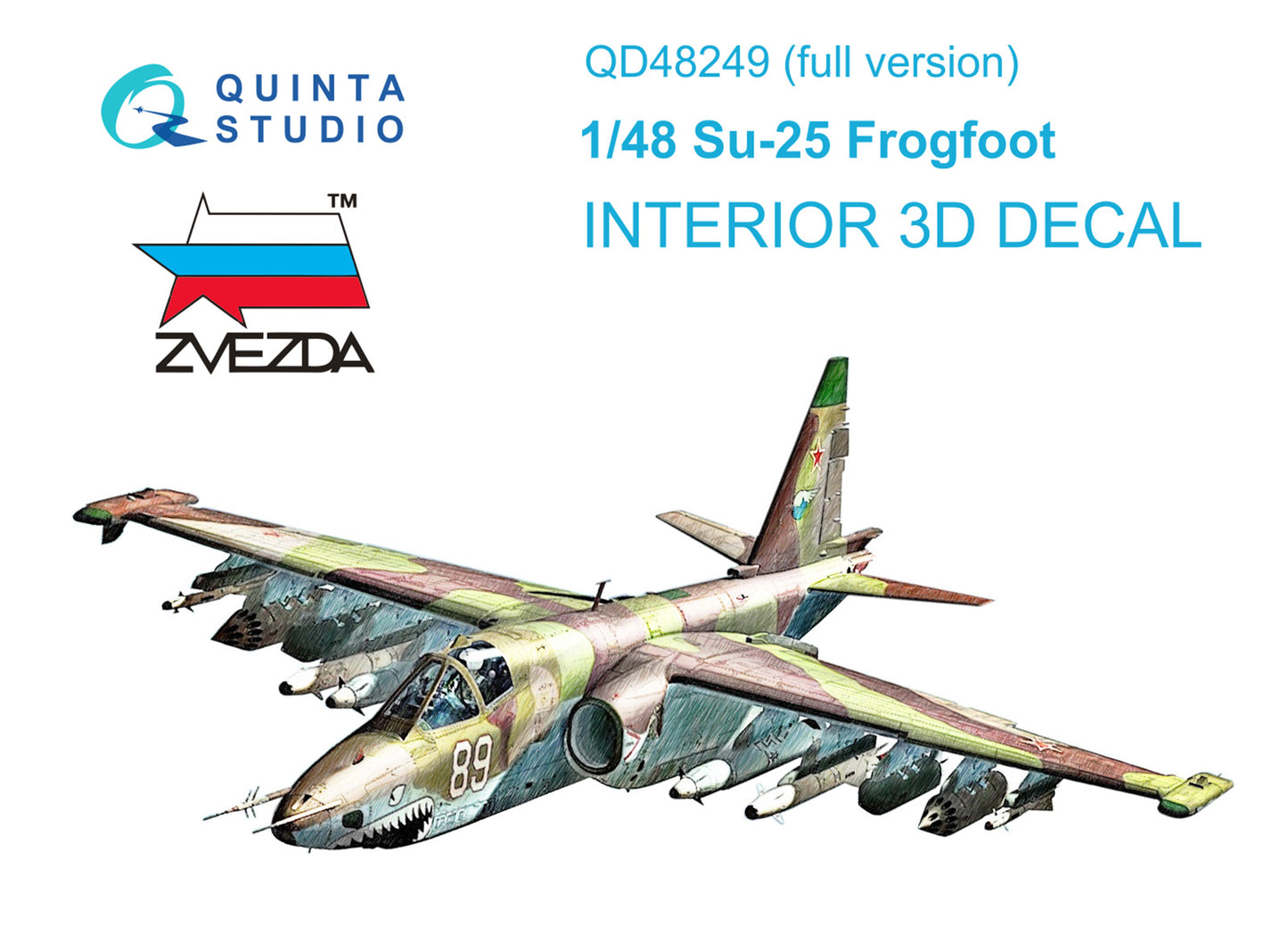 Quinta Studio QD48249 1:48 Sukhoi Su-25 3D-Printed coloured Interior