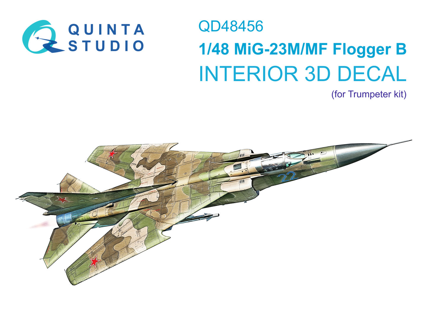 Quinta Studio QD48456 1:48 MiG-23M/MiG-23MF 3D-Printed & coloured Interior