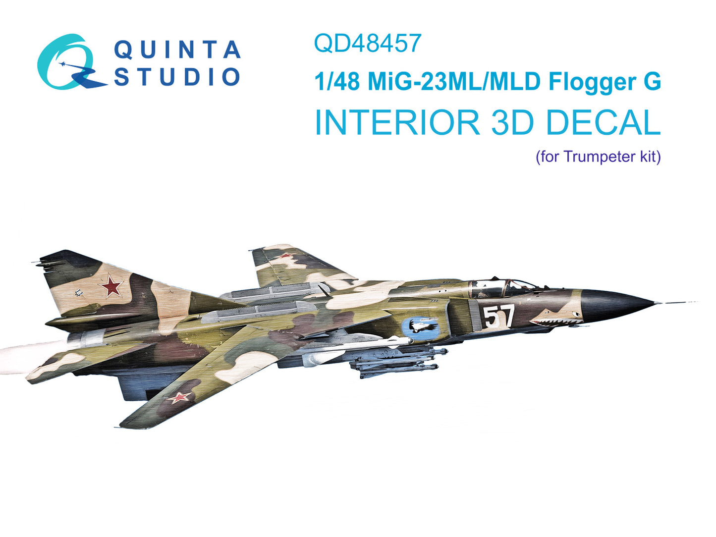 Quinta Studio QD48457 1:48 MiG-23ML/MiG-23MLD 3D-Printed & coloured Interior