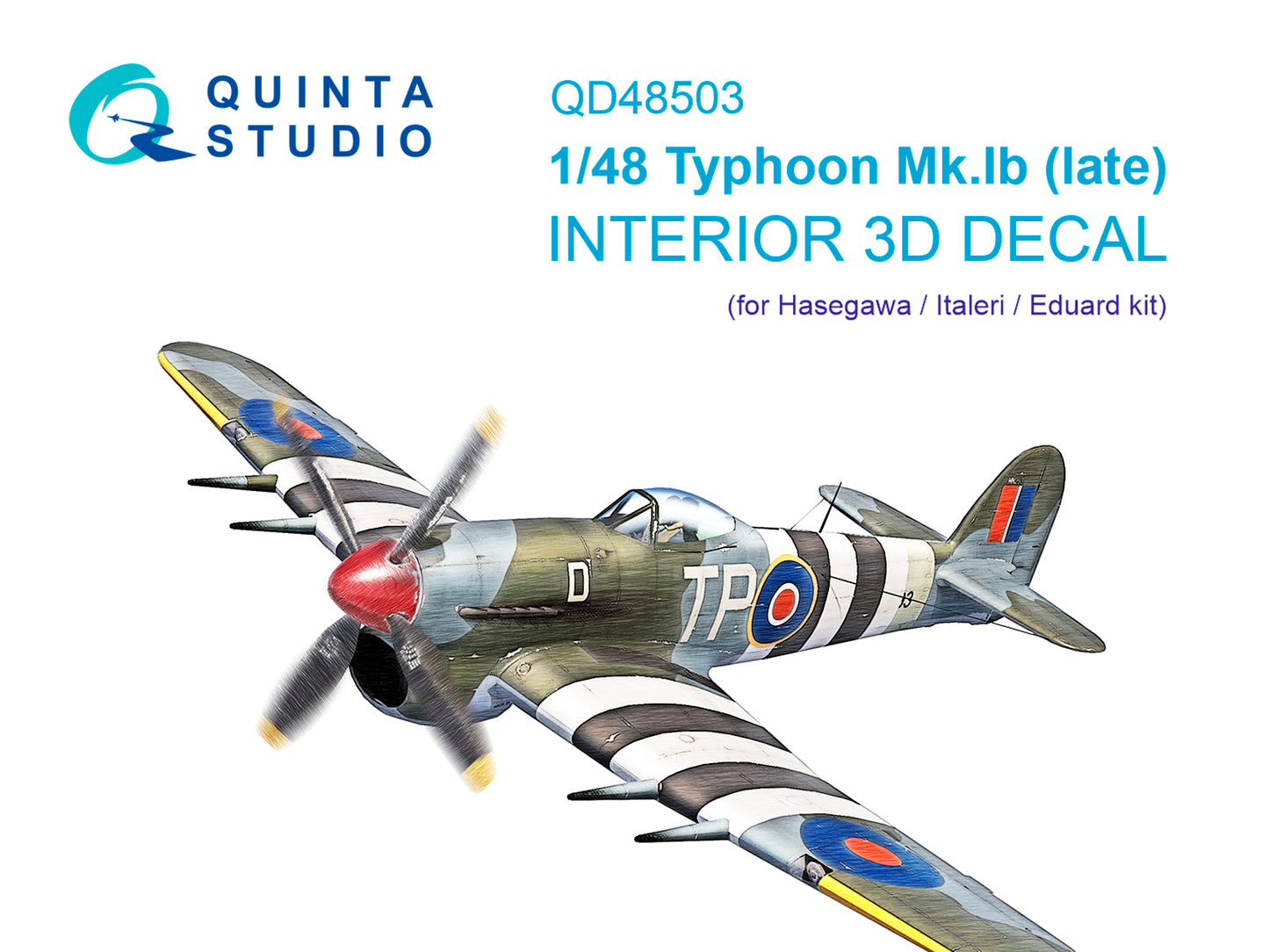 Quinta Studio QD48503 1:48 Hawker Typhoon Mk.Ib late 3D-Printed & coloured Interior