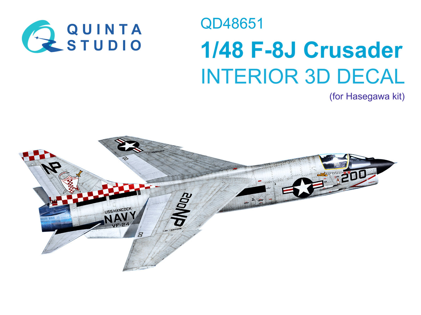 Quinta Studio QD48651 1:48 Vought F-8J Crusader 3D-Printed & coloured Interior
