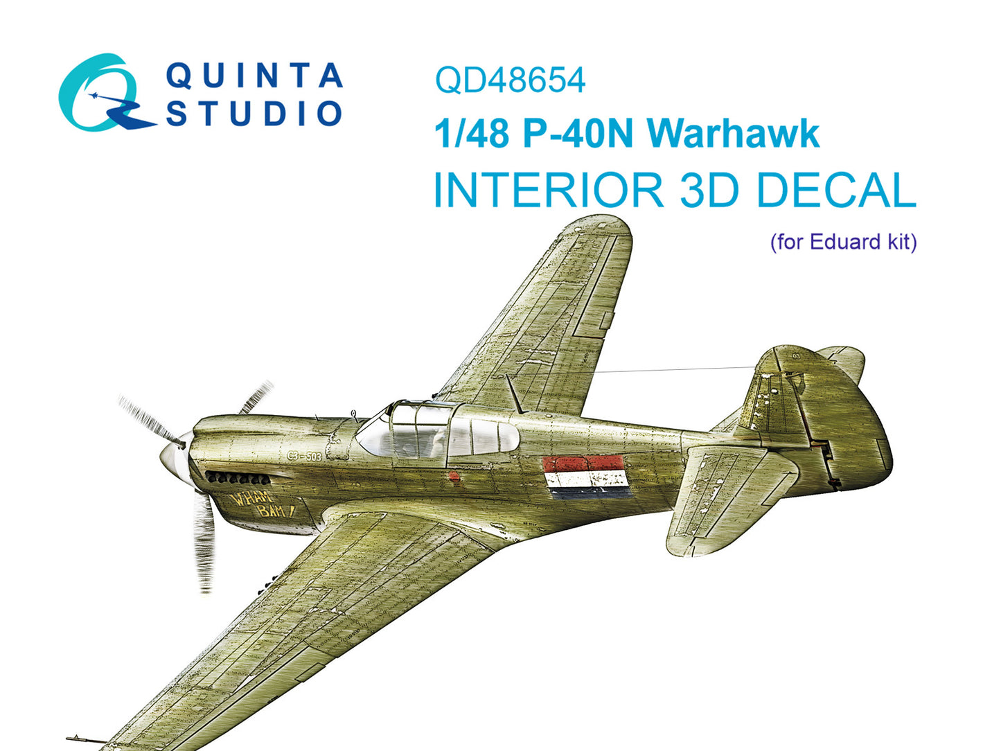 Quinta Studio QD48654 1:48 Republic P-40N Warhawk 3D-Printed & coloured Interior
