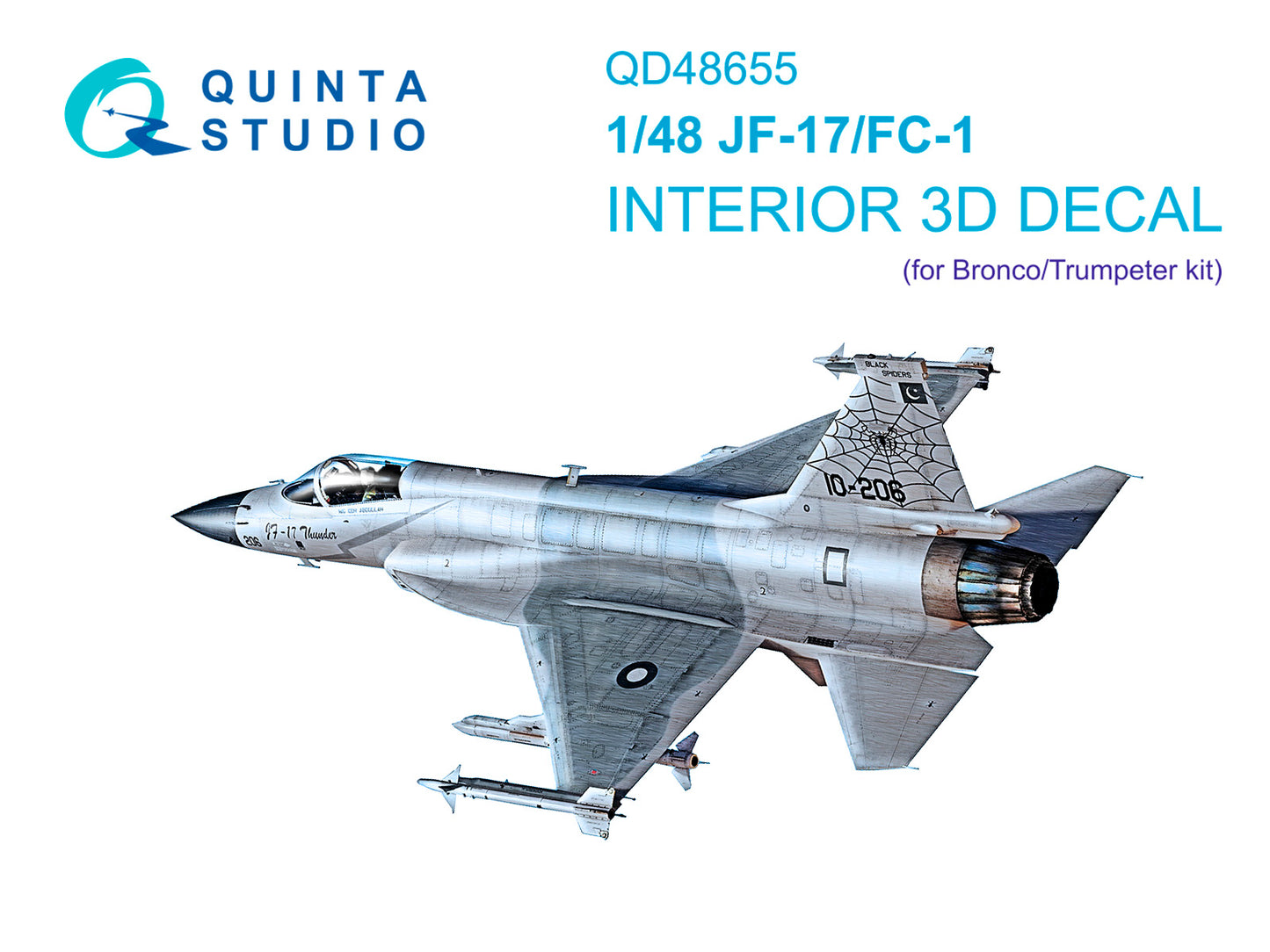 Quinta Studio QD48655 1:48 PAC/CAC JF-17/FC-1 3D-Printed & coloured Interior