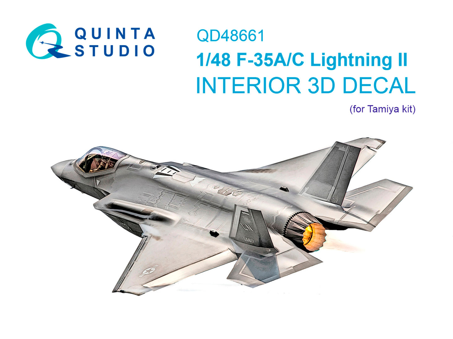 Quinta Studio QD48661 1:48 F-35A/F-35C Lightning II 3D-Printed & coloured Interior