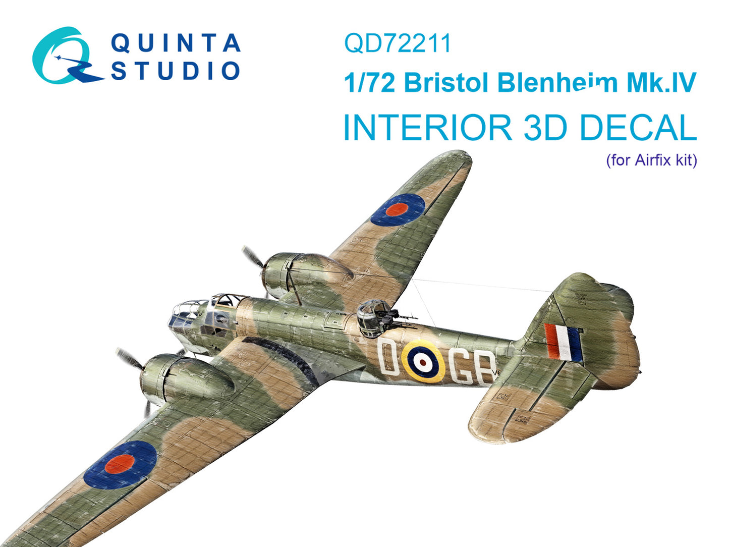 Quinta Studio QD72211 1:72 Bristol Blenheim Mk.IV 3D-Printed & coloured Interior