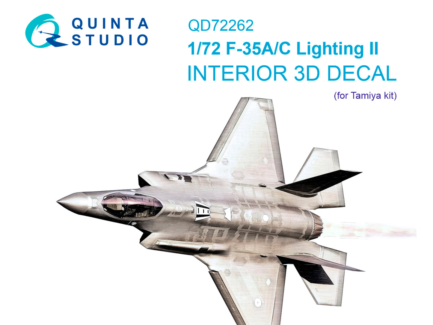 Quinta Studio QD72262 1:72 F-35A/F-35C Lightning II 3D-Printed & coloured Interior
