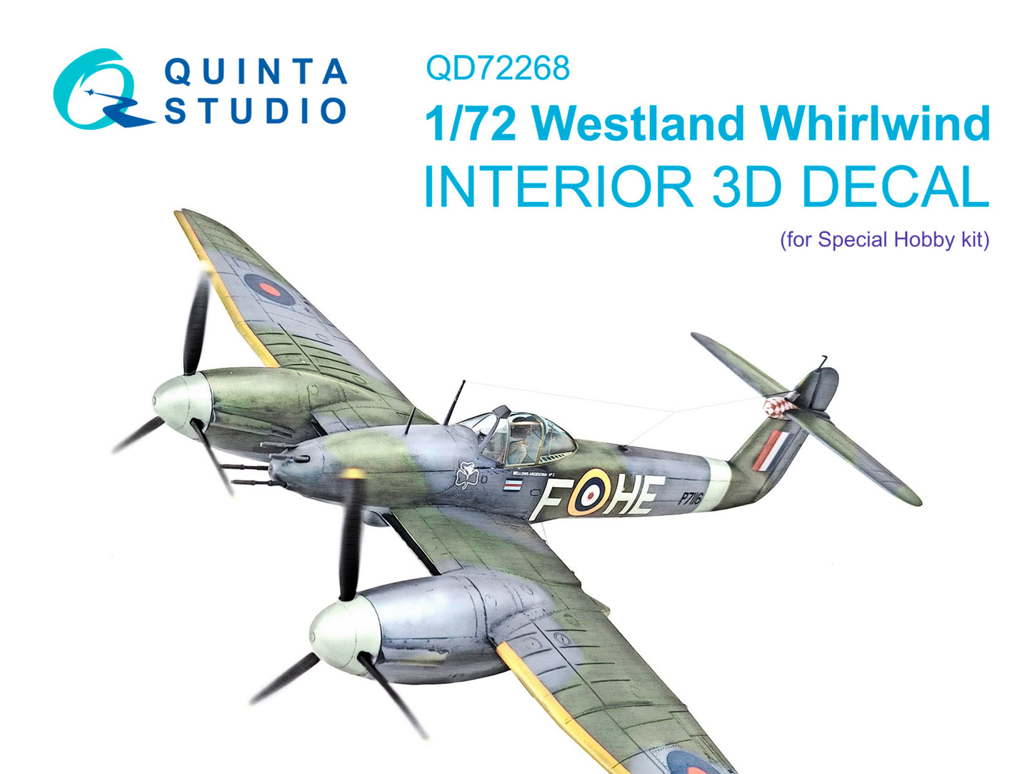 Quinta Studio QD72268 1:72 Westland Whirlwind Mk.I 3D-Printed & coloured Interior