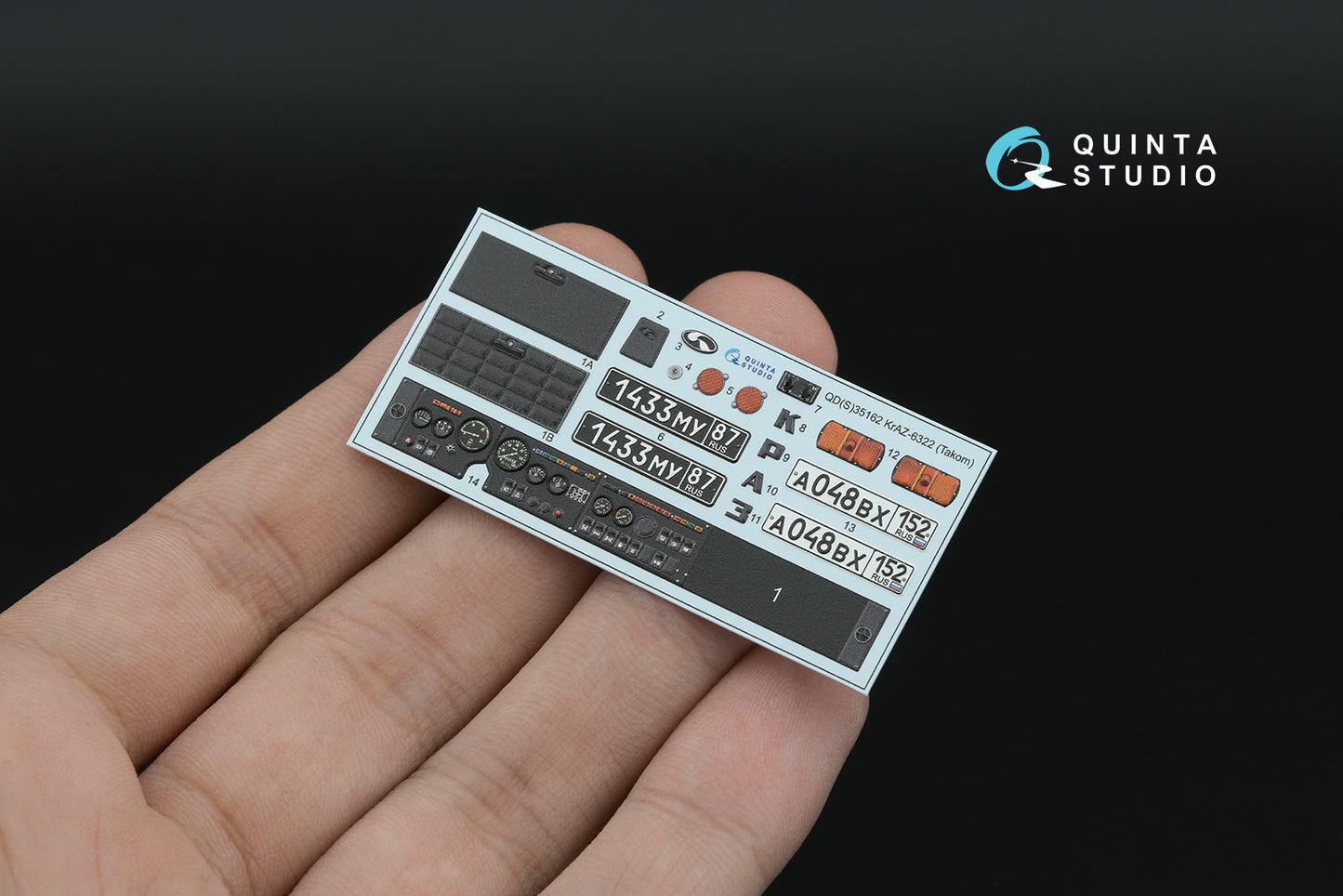 Quinta Studio QDS-35162 1:35 KrAZ-6322 3D-Printed & coloured Interior